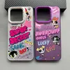 Cartoon P-Powerpuff Mädchen Für Samsung Galaxy S25 Rand S24 S23 S22 S21 S20 FE Ultra Lite Plus Bunte silber Telefon fall Funda