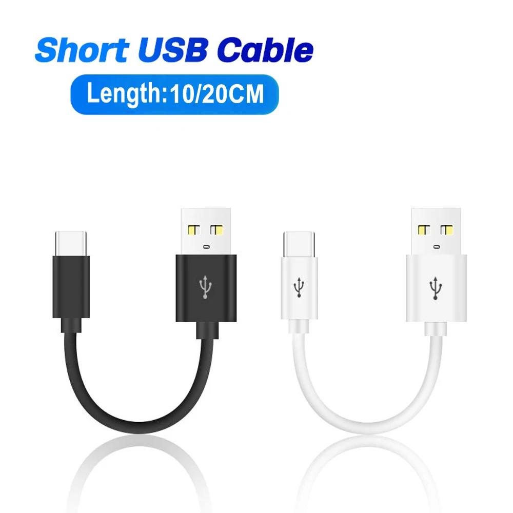 Typ C Micro USB Kabel 10/20 cm Kurze Schnelle Lade Für Samsung Xiaomi Huawei Android Telefon Sync Daten kabel USB Adapter Draht Image