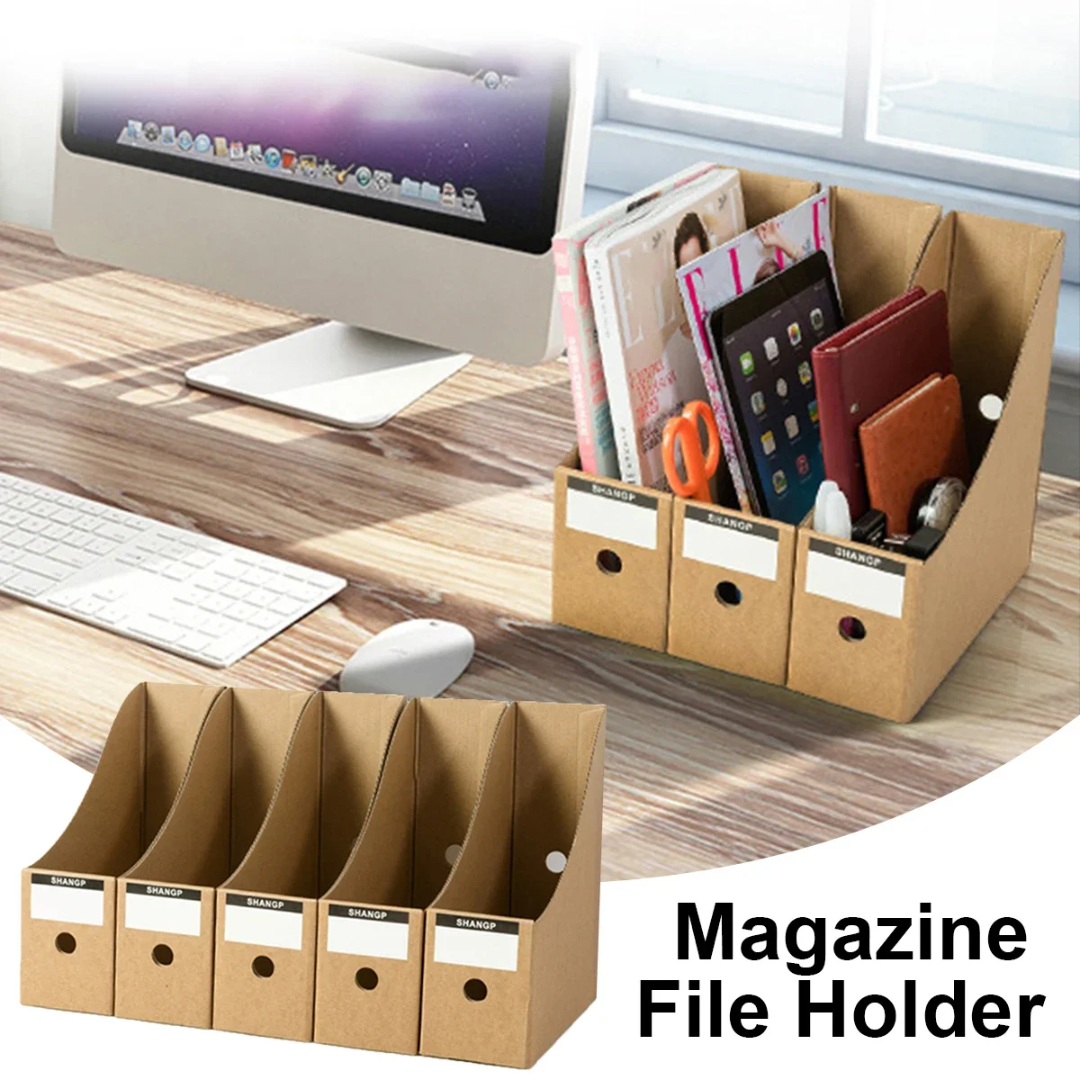 5/10Pcs Magazin Datei Halter Schreibtisch Lagerung Organizer Faltbare Büro Schreibtisch Datei Organizer Bücherregal 27x26x9cm Desktop Zubehör