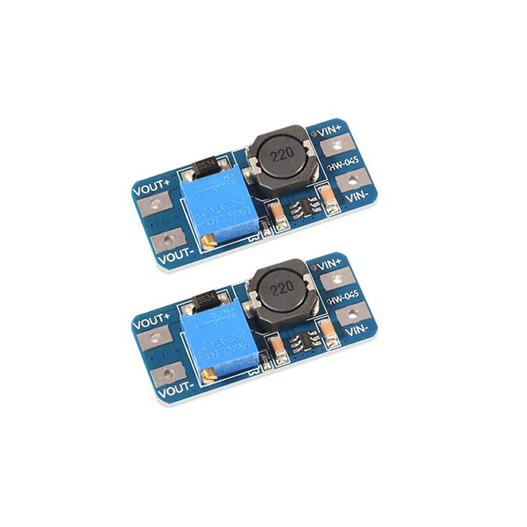 MT3608 DC-DC Boost Converter 2A Einstellbares Step-Up-Modul Spannungsreglerplatine Eingangsspannung 2V-24V auf 5V-28V Ausgangsspannung Image