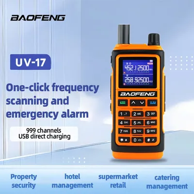 1PC Baofeng Original UV-17 999CH Long Distance Two-Way Ham Radio Multi-Band AM Air Band High Frequency Transceiver