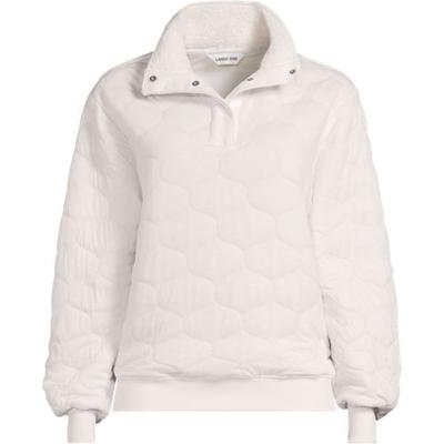 Onion Quilted Jacket, Women, size: 20-22, plus, Ivory, by Lands' End