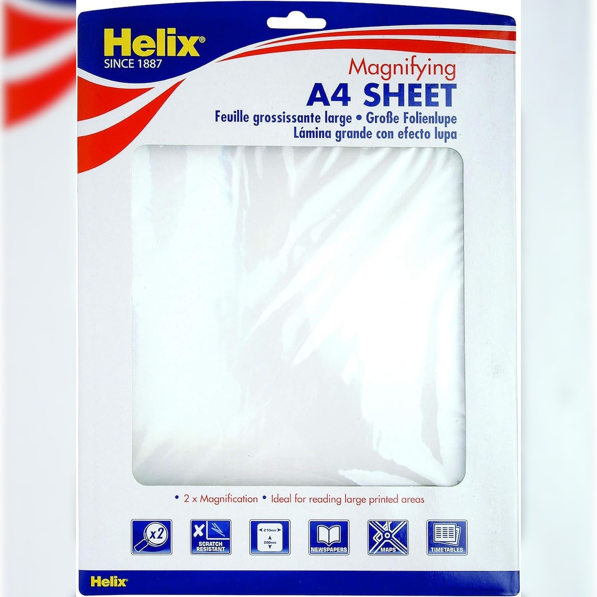 Standardgraph Große Folienlupe 2-fache Vergrößerung 1 Stück Image