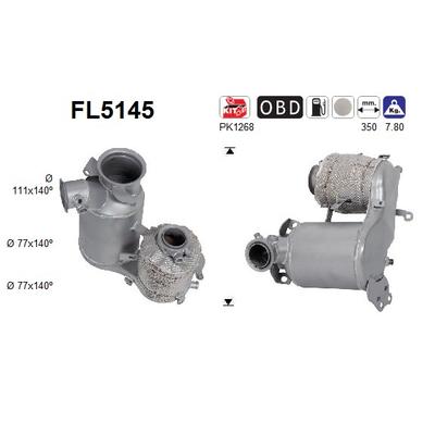 AS Ruß-/Partikelfilter, Abgasanlage für SKODA VW SEAT AUDI 04L131669JX 04L131601QX 04L131606FX FL5145 Image