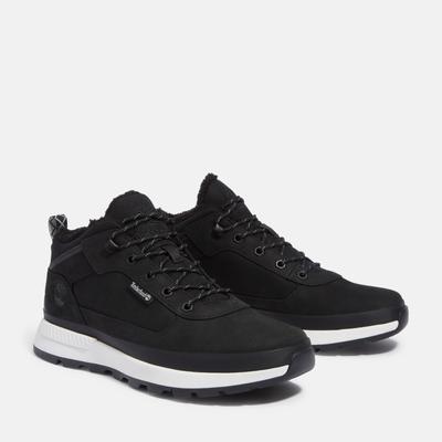 Schnürboots TIMBERLAND "FIELD TREKKERLOW WARM LINED SNEAKER", Gr. 43,5, schwarz (schwarz nubuck), Leder, sportlich, Schuhe, Wintersneaker, Sneaker, Winterschuhe, gefüttert Image