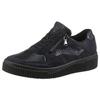 Plateausneaker WALDLÄUFER "K-SANSA-Soft", Damen, Gr. 9 (43), blau (dunkelblau), Veloursleder, Textil, Nappaleder, Nubukleder, unifarben, sportlich, Schuhe, Komfortschuh, Bequemschuh, Schnürschuh in Extraweite K, Metallic-Optik