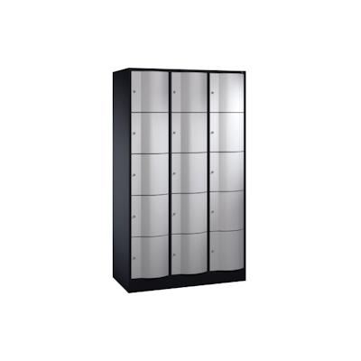 C+P Schließf.schrank 8570372S10754 15Fächer 1950x1150x540mm sgr/wsalu Image
