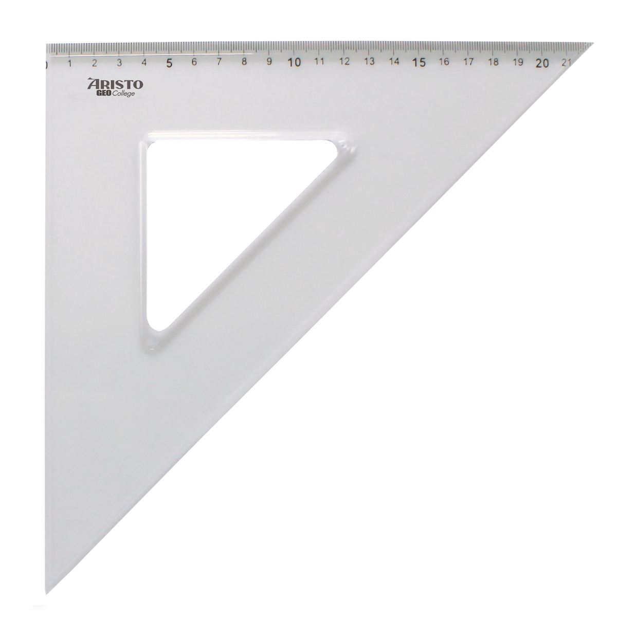 Aristo College Dreieck 45 Grad Hyp.30cm, transparent, Teilung 21cm Image