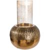 Windlicht CASABLANCA BY GILDE "Windlicht rund; zylindrisch Haley goldfarben", gold (goldfarben), B:30cm H:46,5cm T:30cm Ø:30cm, Aluminium, Kerzenhalter