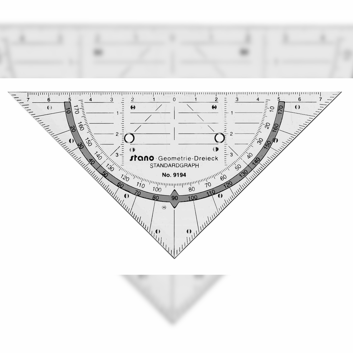 Standardgraph Geometriedreieck stano 16 cm, mit abnehmbaren Griff Image
