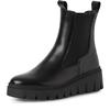 Chelseaboots TAMARIS, Damen, Gr. 41, schwarz, Leder, modisch, Schuhe, Plateau, Stiefelette, Schlupfschuh mit T-Logoprägung