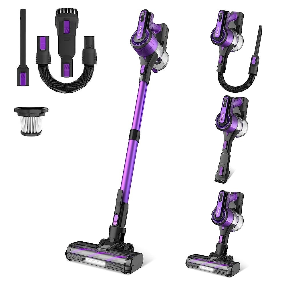 Cordless Stick Vacuum Cleaner 350W 30000Pa With HEPA Filtration - 10"L