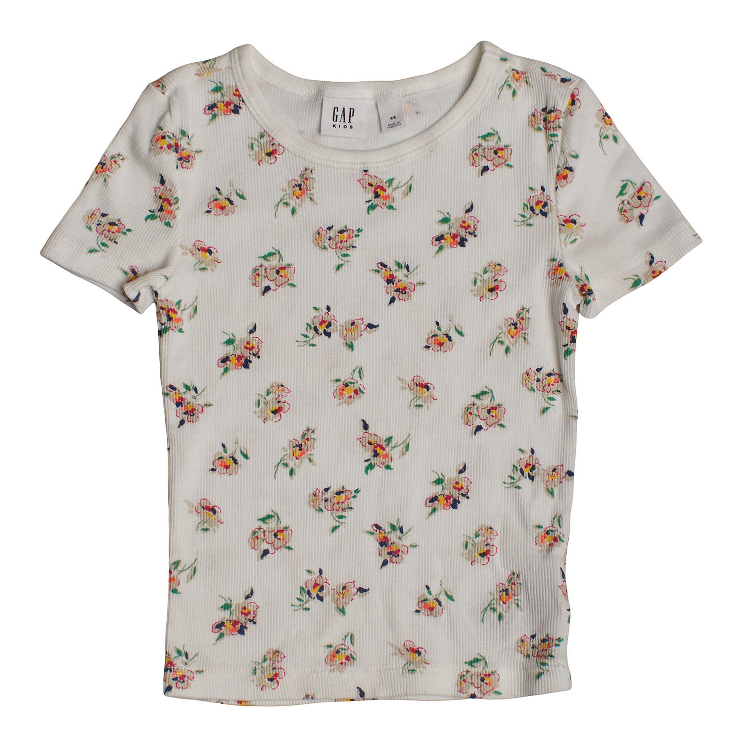 Kurzarm-Ripp-T-Shirt 601390 für Mädchen Image