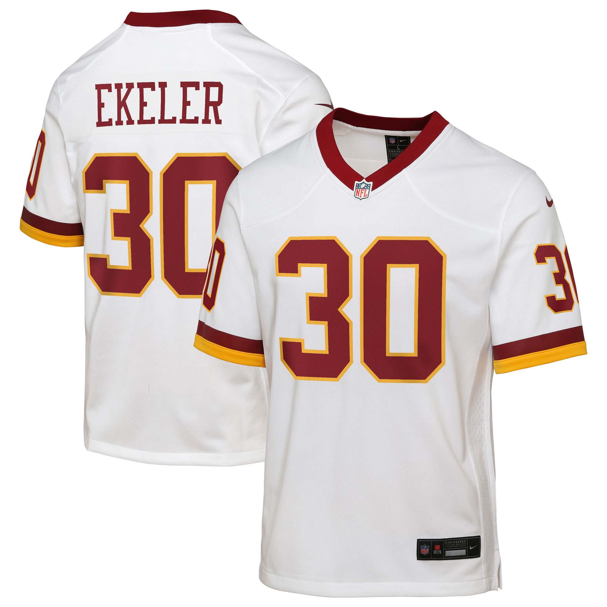 Washington Commanders Nike Game Sekundär Ausweichtrikot - Weiß - Austin Ekeler - Jugendliche Image