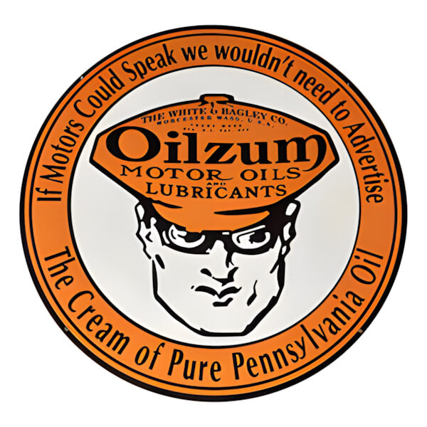 PERGL Oilzum Motor Oils 36-Inch Metal Sign