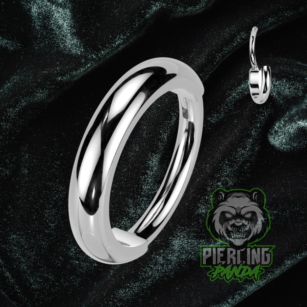 Piercing a cerchio con segmento incernierato, setto nasale, elica, cartilagine, daith, anello da 20 g, 18 g, 16 g, in titanio ASTM F136, fascia spessa