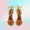 Shell Star Decor Riemchen Sandalen Gold Offene spitze Leder Stiletto High Heel Mode Frauen Schuhe 2025, Sommer Zapatos Para Mujere
