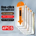 4 pezzi protezione schermo del telefono per Samsung S25 S25 + vetro temperato smartphone S25 Ultra S24 Plus pellicola protettiva S23 FE S22 S21