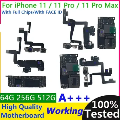 Unlocked Mainboard Clean iCloud For iPhone 11 Pro Max With Face id Working Motherboard Support iOS Update Logic Board Plate