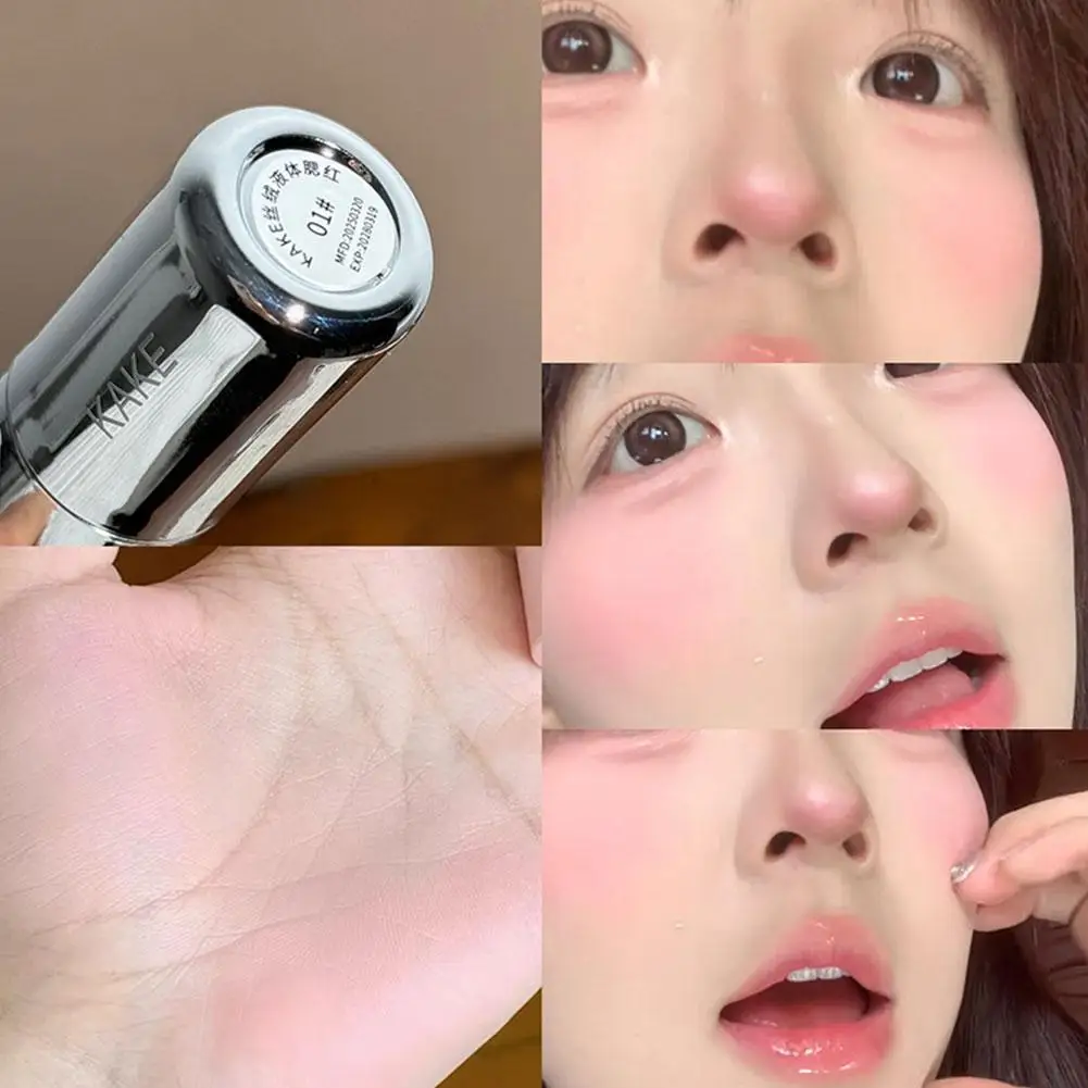 2 In 1 Flüssigkeit Pulver Rouge Wange Lip Koreanische Natürliche Sättigung Farbe Matte Niedrigen Frauen Pulver Rouge K9Y3 Image