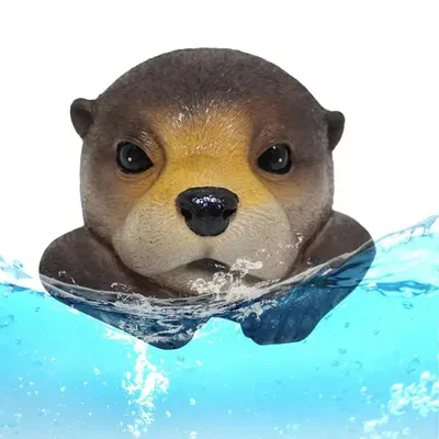 Floating Otters For Pond Yard Realistic Floating Pool Decoration Weather Resistant Cute Floating Statue For Garden Enthusiast