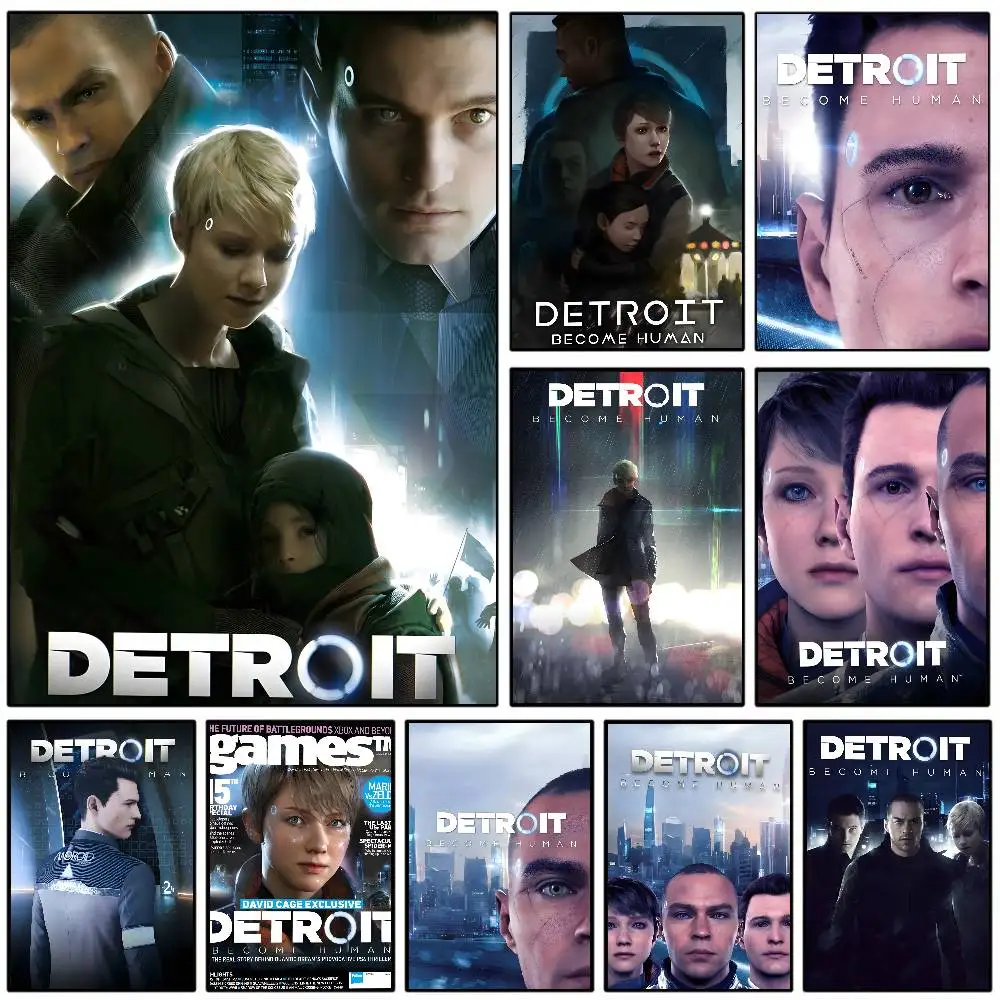 Detroit Become Human Poster HD klebrige Wand wasserdicht Zuhause Wohnzimmer Schlafzimmer Wohnheim Bar ästhetische Dekoration Image