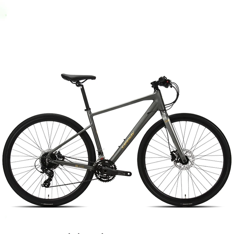 Gravel Rennrad S/M Aluminiumlegierung Ölbremse Hohl Integrierter Renngarnitur A6061 Rahmen aus Aluminiumlegierung 24/27-Gang-Rennrad