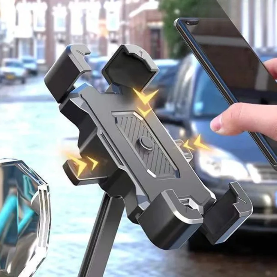 360 ° Supporto per telefono per bicicletta con rotazione Manubrio per moto Supporto per telefono cellulare Scooter Staffa per supporto per moto per iPhone Xiaomi