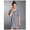 Nachthemd TRIGEMA "TRIGEMA Bigshirt mit Allover-Pinguin-Print", Damen, Gr. S-M, US-Größen, weiß, 100% Baumwolle, casual, Kleider