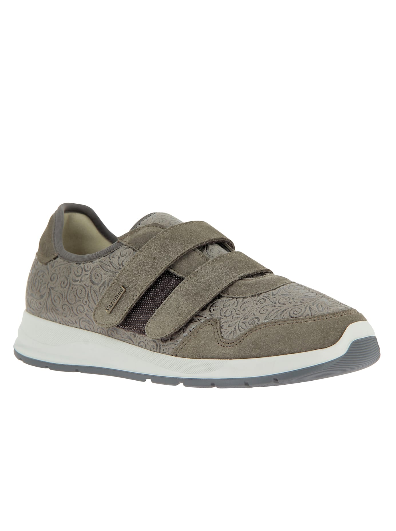 Klettschuh VAROMED, Gr. 6,5, beige, Polyester, Veloursleder, Schuhe