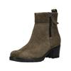 Stiefelette GABOR COMFORT "Gabor Comfort Stiefelette Veloursleder", Damen, Gr. 41, grün (olive), Veloursleder, casual, Schuhe