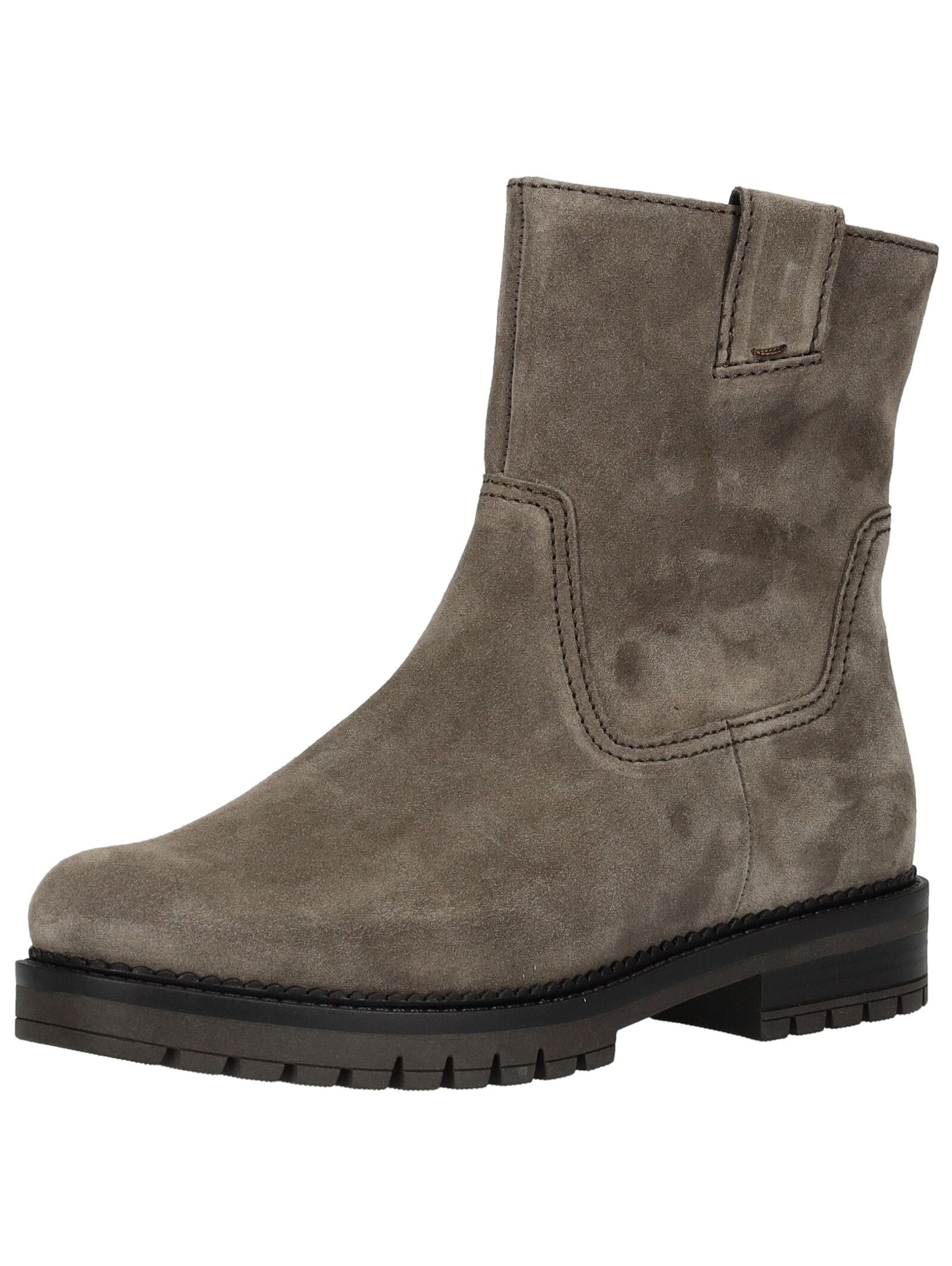 Stiefelette GABOR COMFORT "Gabor Comfort Stiefelette Veloursleder", Damen, Gr. 40, grau, Veloursleder, Schuhe Stiefelette