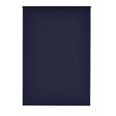 Seitenzugrollo K-HOME "Klemmfix-Rollo" Gr. 3, blau (marine), B:60cm H:150cm, Polyester, Rollos, 1 Stück Image