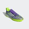 Fußballschuh ADIDAS PERFORMANCE "F50 LEAGUE LACELESS FIRM/MULTI-GROUND BOOTS KINDER", Gr. 32, lila rush, cloud weiß, lucid lemon, Synthetik, Textil, sportlich, Schuhe, geeignet für Rasen- und Kunstrasenplätze
