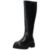 Stiefel LAZAMANI "Lazamani Stiefel Leder", Damen, Gr. 41, schwarz, Leder, casual, Schuhe