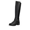Stiefel REMONTE, Damen, Gr. 38, Varioschaft, schwarz, Leder, Textil, klassisch, Schuhe, Langschaftstiefel, Stretch-Stiefel, Blockabsatz, Innenreißverschluss