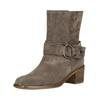 Stiefelette GABOR "Gabor Stiefelette Veloursleder", Damen, Gr. 40, braun (braun, grau), Veloursleder, casual, Schuhe