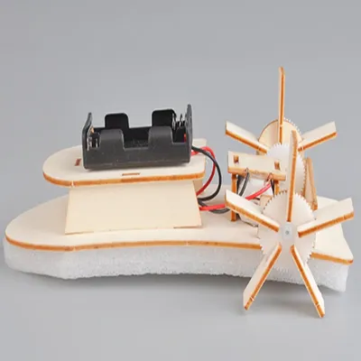 DIY Boat Model Material Set Wood Boat Building Kit 3D Assemble Wooden Paddle Steamer Creative Teaching Educational Science