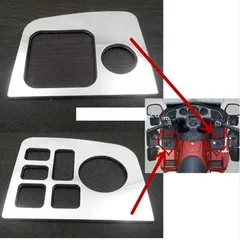 Motorcycle Left/Right Chrome Control Accent Fairing Radio Accent Panel For Honda Goldwing 1800 GL1800 2001-2011