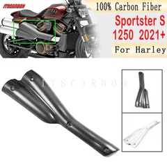 For Harley Sportster S 1250 1250S 2021 2022 2023 Exhaust Side Panels Cover Fairing Kits Parts Motorcycle 100% Real Carbon FIber