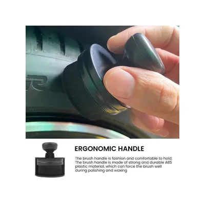 Handheld Portable Tire Shine Applicator Brush High Density For Car With Holder