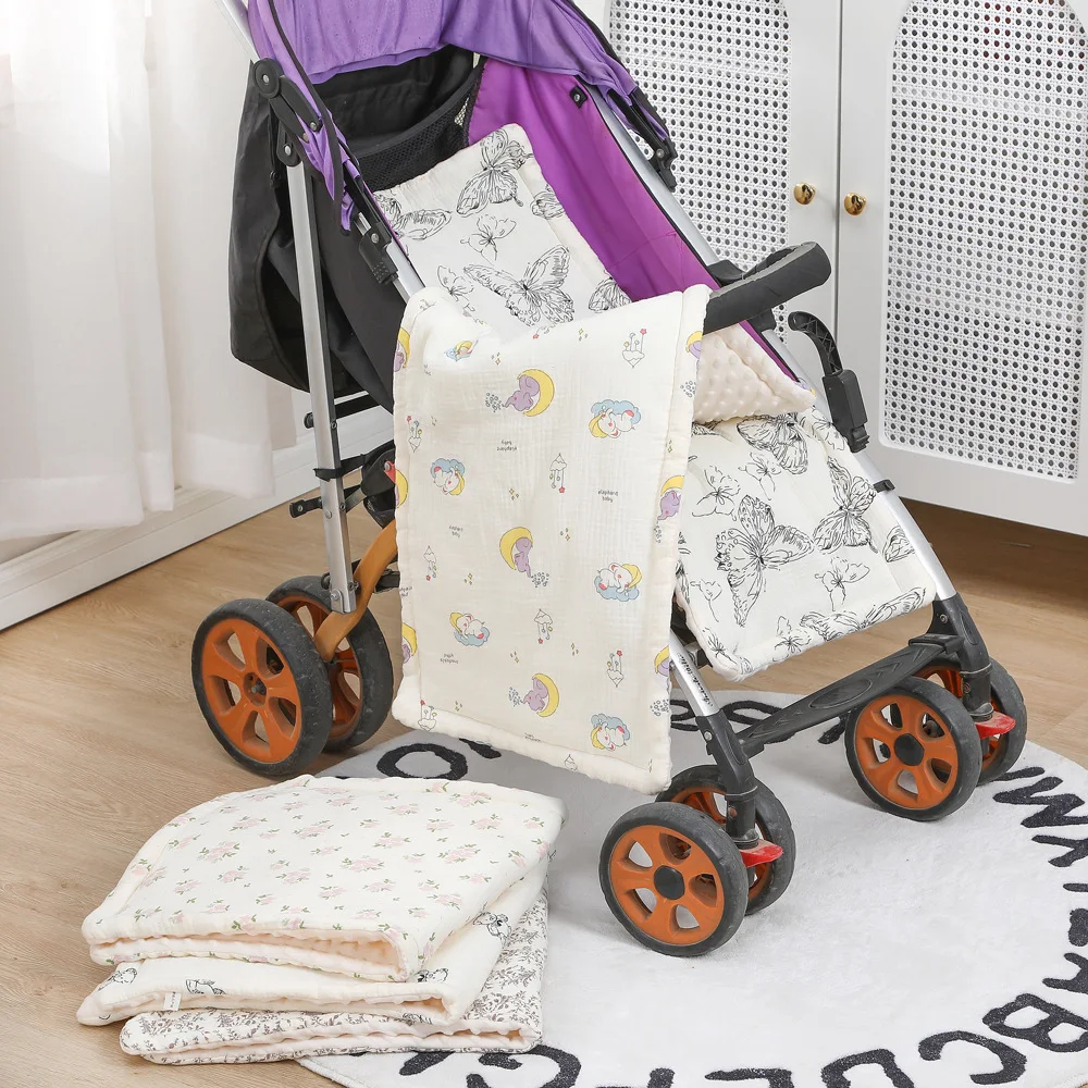 Stroller mattresses, soft and comfortable cotton mattresses, gauze, bean velvet, baby stroller mattresses, summer soft and comfo