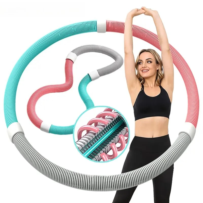 1.4KG Soft Foldable Fitness Sports Hoop Waist-Friendly Spring Design for Womens Workout Fitness Hoop Slimming Exercise Equipment