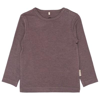Mikk-Line - Kid's Wool/Bamboo L/S Top - Merinoshirt Gr 68 lila/braun Image