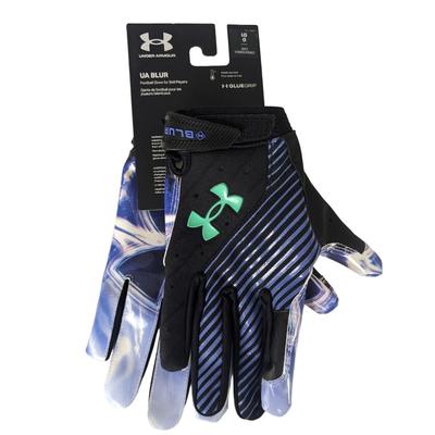 Under Armour Accessories | Under Armour Mens Ua Blur Football Glove Skill Players Gluegrip Gloves Sz M | Color: Blue/White | Size: Os