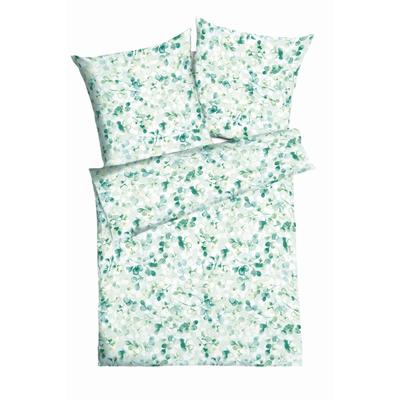 Bettwäsche KAEPPEL "Enchanted", grün (lind), B/L: 135cm x 200cm, , Interlock-Jersey, B/L: 80cm x 80cm, Interlock-Jersey, Obermaterial: 100% Baumwolle, Bettwäsche, angenehmes Hautgefühl Image