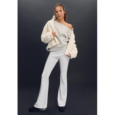 Stradivarius Zip-up faux shearling lined jacket Vanilla S