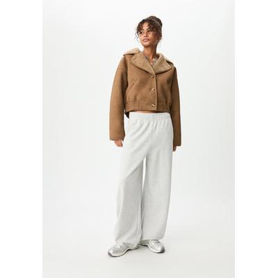 Stradivarius Short double-faced jacket Stone L