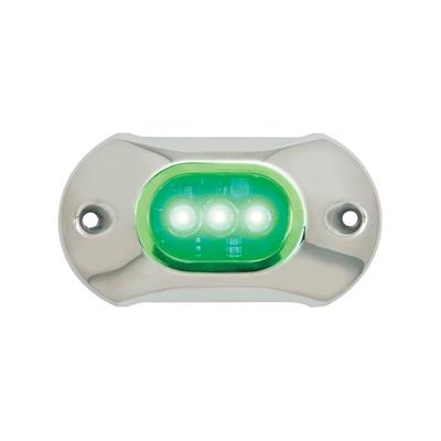 Attwood Marine Light Armor Underwater LED Light 3 LED Green 65UW03G-7