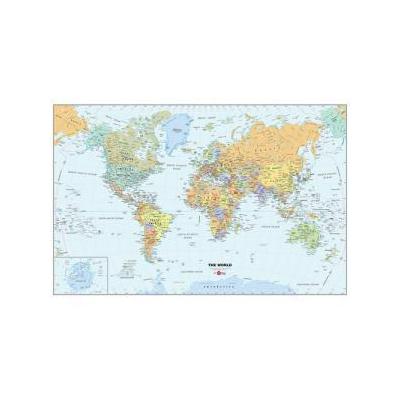 Brewster wall pops wpe99074 peel & stick world dry-erase map with marker